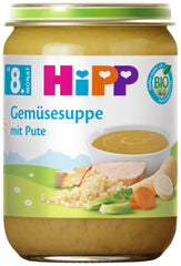 HiPP Bio turkey vegetable soup (6 x 190g), from 8 months, no added salt, with Omega-3, of the best organic quality