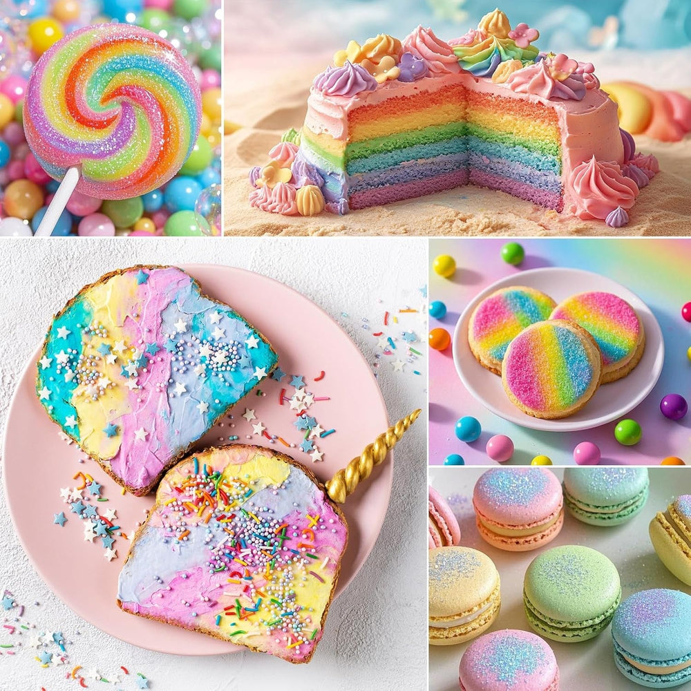 Sclipici comestibil - 6G colorant alimentar pudră pentru ciocolată, căpșuni, brioșe, prăjituri, fondant (auriu)