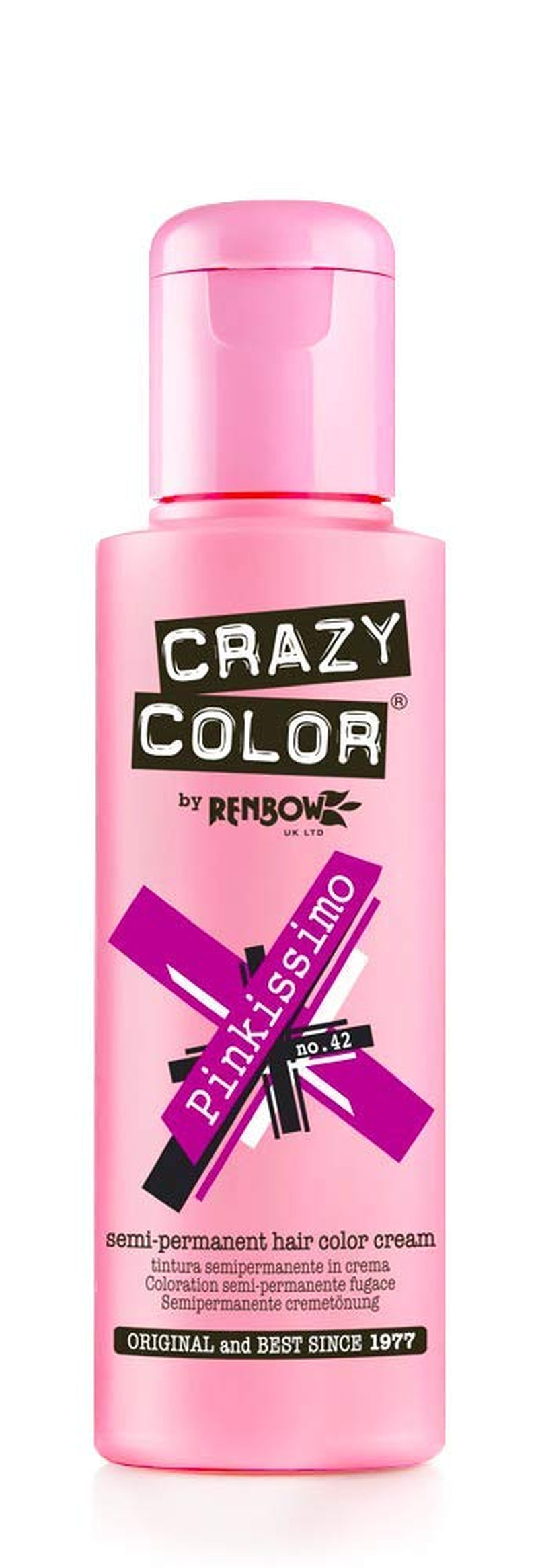 Renbow Semi-Permanent Hair Colour Vopsea portocalie 60-100 ml, 1 pachet (1 x 115 g) Vopsea pentru par Naty Shop Pinkissimo 100 Ml (1 pachet)