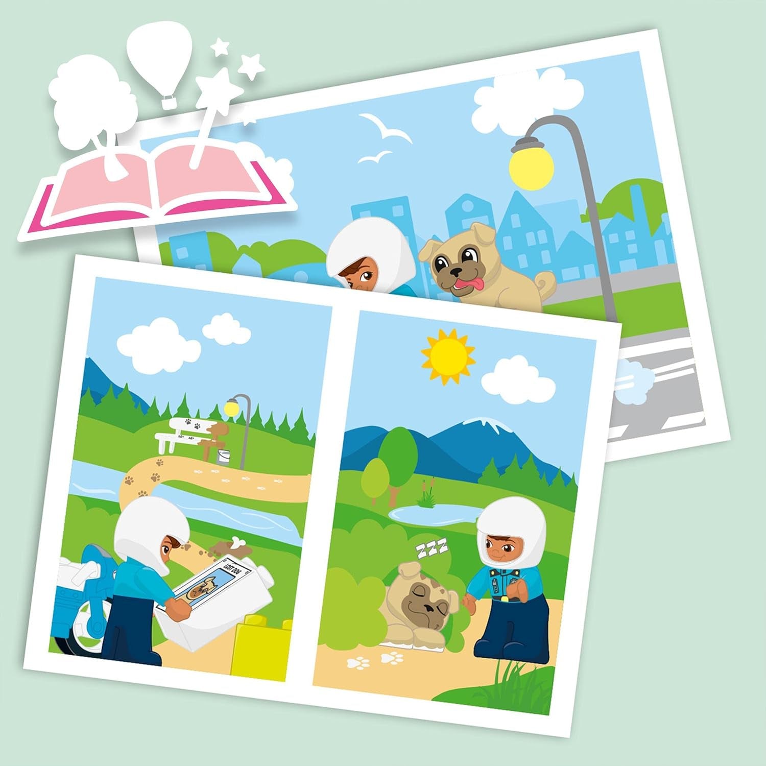 LEGO 10967 DUPLO police motorcycle, Police toy for toddlers from 2 years old, Ideal toy for motor skills for babies, Toy motorcycle Building sets Besuche den LEGO-Store