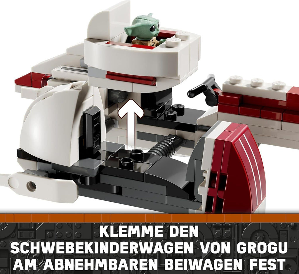 LEGO Star Wars Escape With The BARC Speeder, the Mandalorian Set, Toy Bike With Sidecar, Includes The Figures Kelleran Beq And Grogu, Gift For Boys And Girls From 8 Years 75378 Seturi de constructie Besuche den LEGO-Store