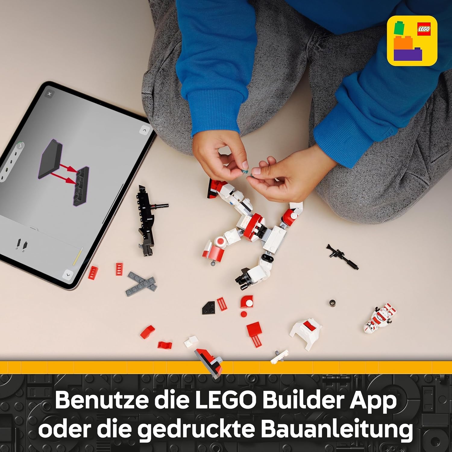 LEGO Star Wars 75448 Klon-Schocktruppen Mech - Bewegeliche Actionfigur mit Blastergewehr & Minifigur - Modellbau für Kinder - Geschenk für Jungen ab 6 Jahren & Star-Wars-Fans