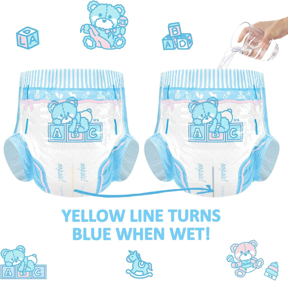 Adult Printed Diapers 5500-5800ml 10 Pieces - Toilet Briefs (XL)