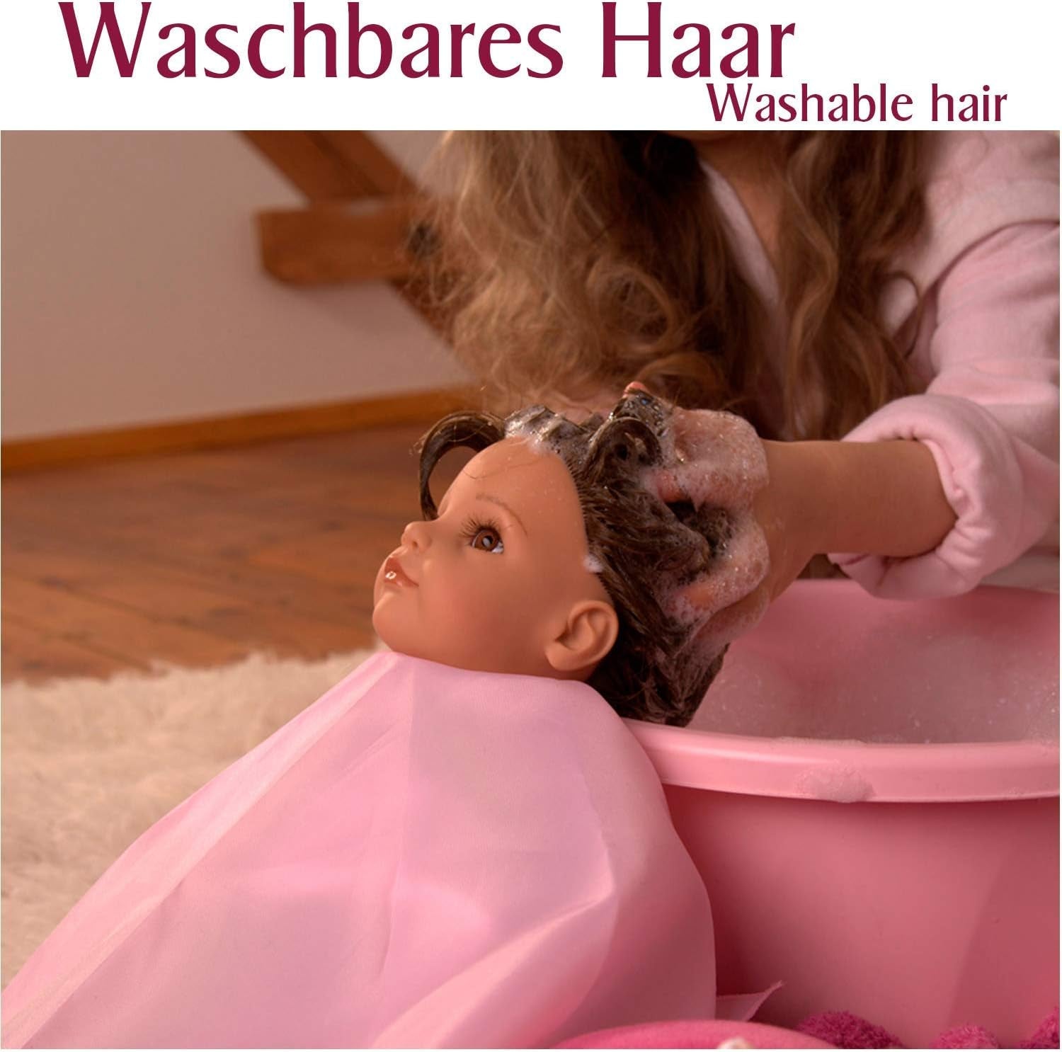 Götz 2027100 Păpușa Maxy Muffin Fashionisto – Păpușă bebeluș de 42 cm cu ochi căprui adormiți, păr șaten și corp moale – Păpușă cu corp moale într-un set de 8 piese