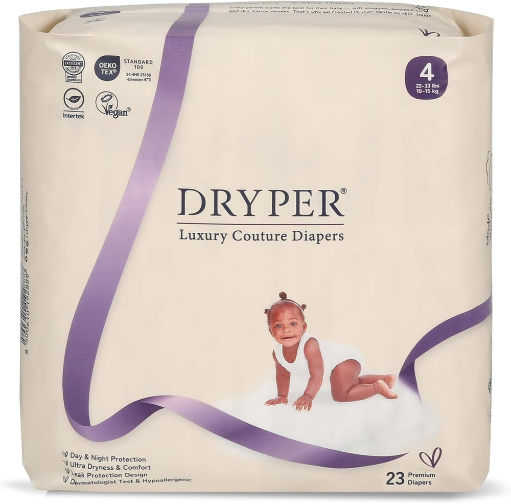 Baby Diapers Size 4 (10-15kg), Ultra Thin, Soft & Hypoallergenic for Sensitive Skin, 3D Leak Protection, Wetness Indicator, 138 Premium Day & Night Diapers