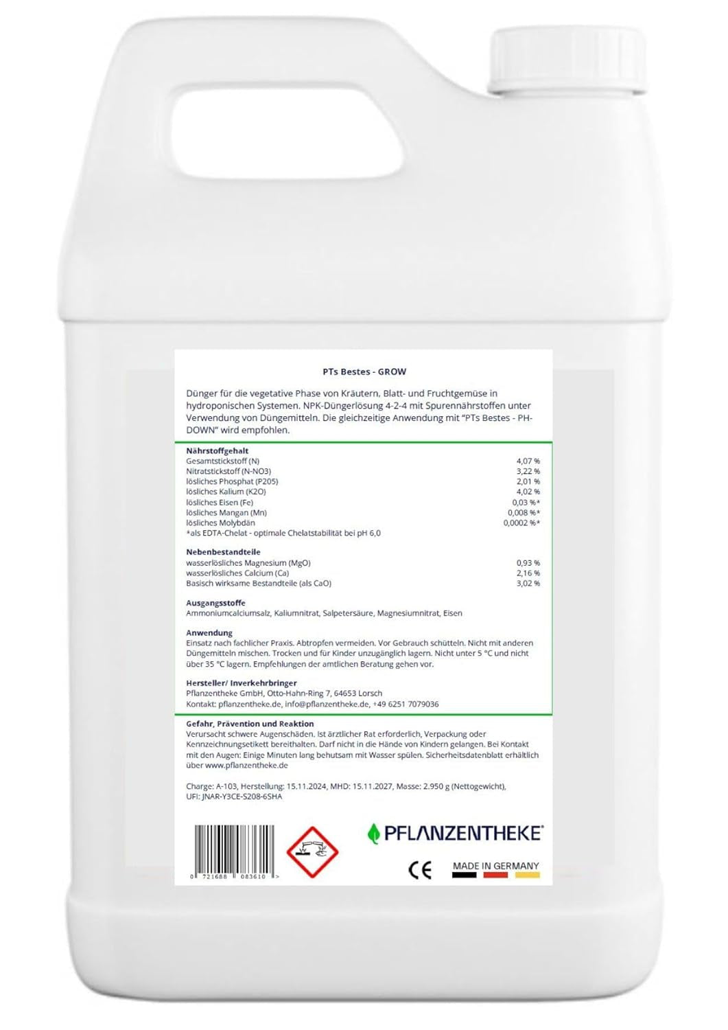 PT's BEST GROWING – Hydroponic Fertilizer | For growing herbs, leafy vegetables and fruit vegetables
