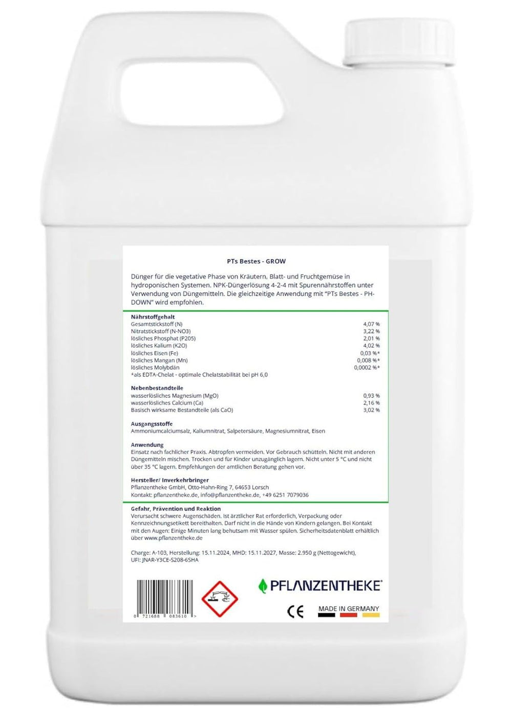 PT's BEST GROWING – Hydroponic Fertilizer | For growing herbs, leafy vegetables and fruit vegetables