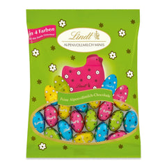 Mini Lindt Milk Chocolate Eggs for Chocolate Decorations | 2 bags x 180g | Premium milk chocolate eggs, cheerfully and colorfully packaged in four colors for Easter | Easter Chocolate | Chocolate gift