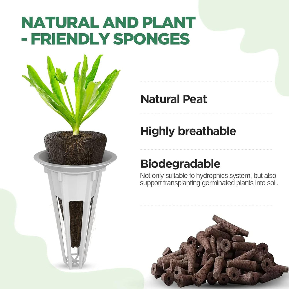 172 Piece Pod Grow Kit, Grow Sponges for Hydroponics