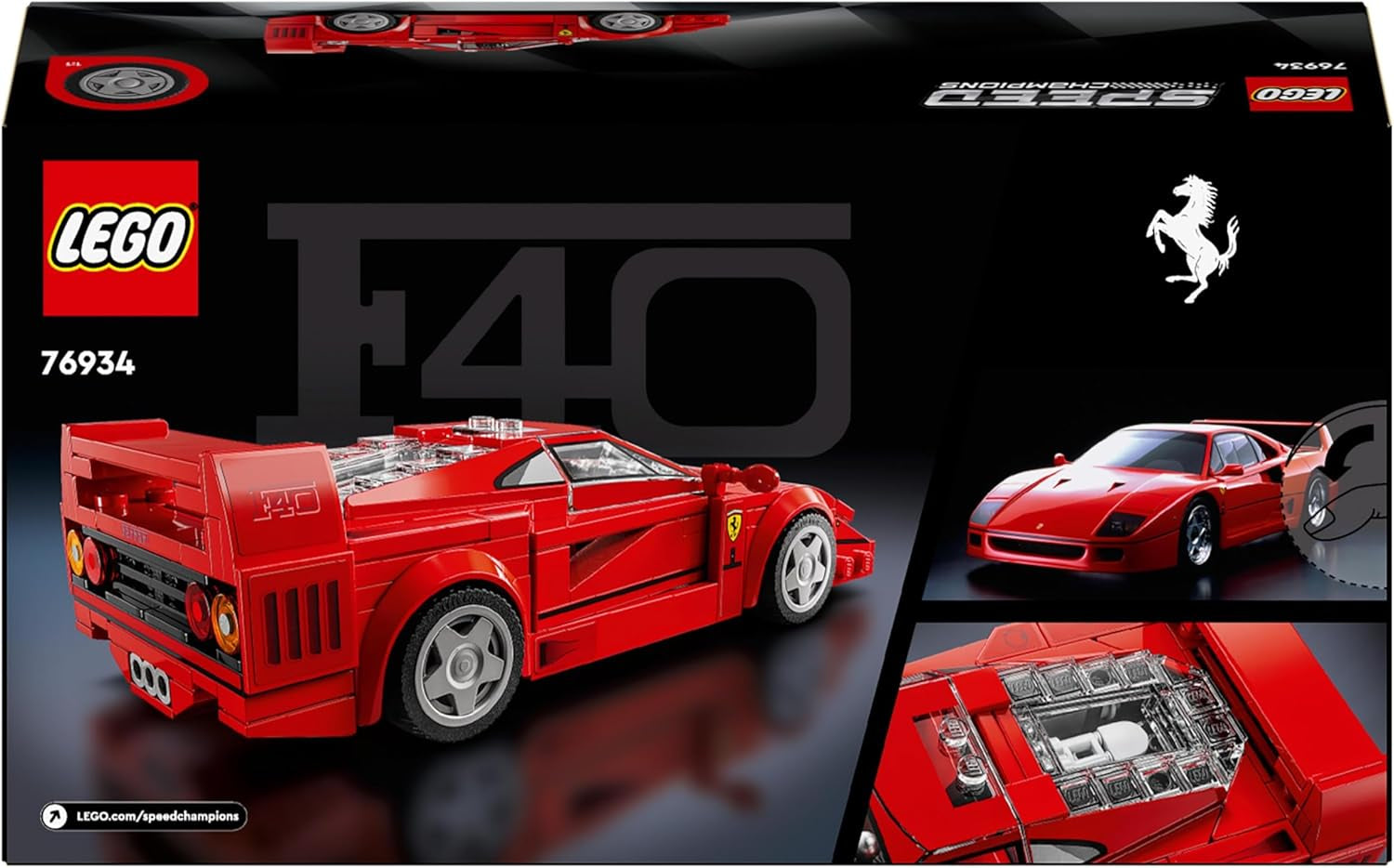 LEGO Speed Champions Ferrari F40 Super Sports Car, Playset with Buildable Toy Car and Minifigure Driver, Collection Building Set for Kids, Gift for Boys and Girls 76934 Building Sets Besuche den LEGO-Store