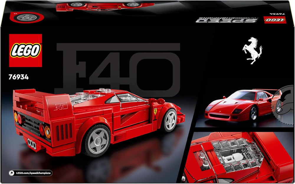 LEGO Speed Champions Ferrari F40 Super Sports Car, Playset with Buildable Toy Car and Minifigure Driver, Collection Building Set for Kids, Gift for Boys and Girls 76934 Building Sets Besuche den LEGO-Store