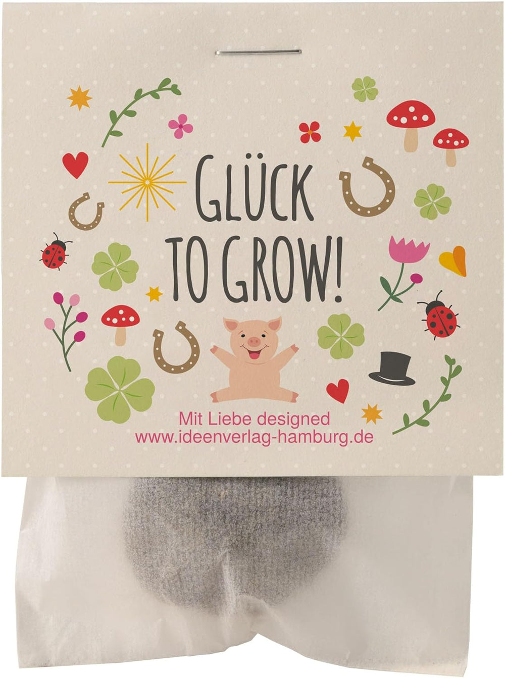 10x "Glück to grow" Semenbomben als Glückbringer 2026 & Blumensamen Geschenk | Mitbringsel Erwachsene & kleine Gastgeschenke Silvester - Kleeblatt Glückbringer Prüfung - inkl. Gift Cards Set