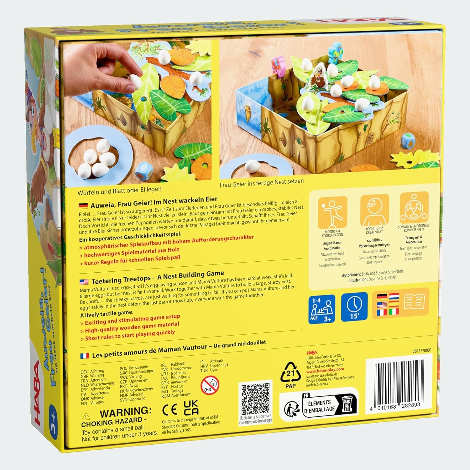 HABA Woe is me, Lady Eagle! – Exciting nest building wooden dexterity game for children 3 years and up – 2011720001