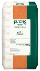Fuchs Professional - Zimt gemahlen | Zum Würzen von süßen und würzigen Gerichten | Profi-Qualität für Großverbraucher und Gastronomie | 1 kg im recyclable bag