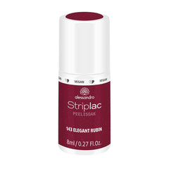 UV nail polish alessandro Striplac Elegant Ruby - Delicate and long-lasting - Easy removal thanks to peel-off removal technology - Vegan and cruelty-free - 8 ml