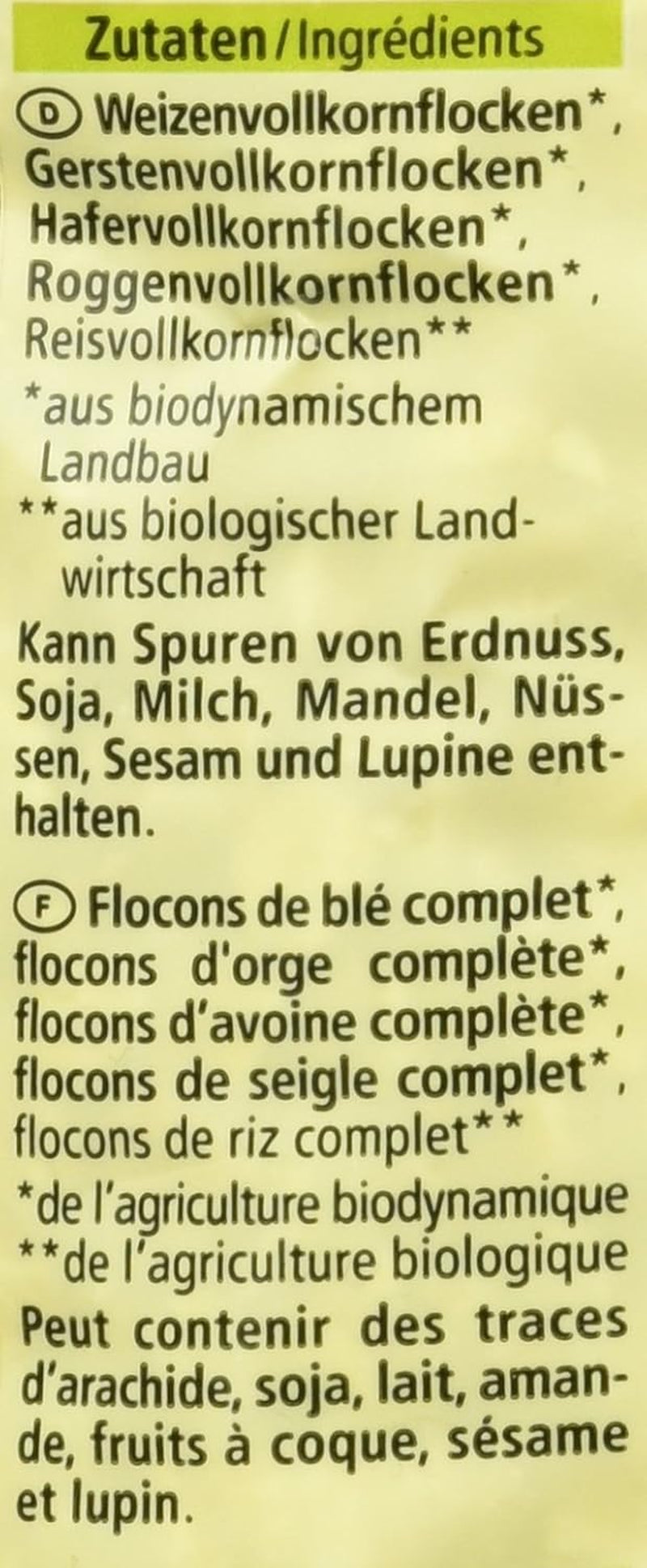 Bio 5-Kornflocken, 500G Cereals Naty Shop