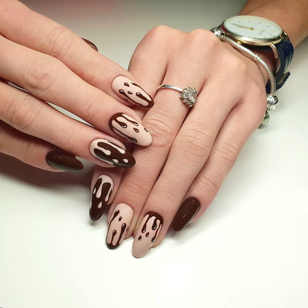 Semilac UV Nail Polish 029 Espresso 7ml Black White Collection