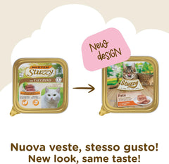 Mister Nassfutter für ausgewachsene Katzen, Truthahn, Linie Pastete und Fleisch in Stücken, insgesamt 3,2 kg (32 Becher x 100 g)