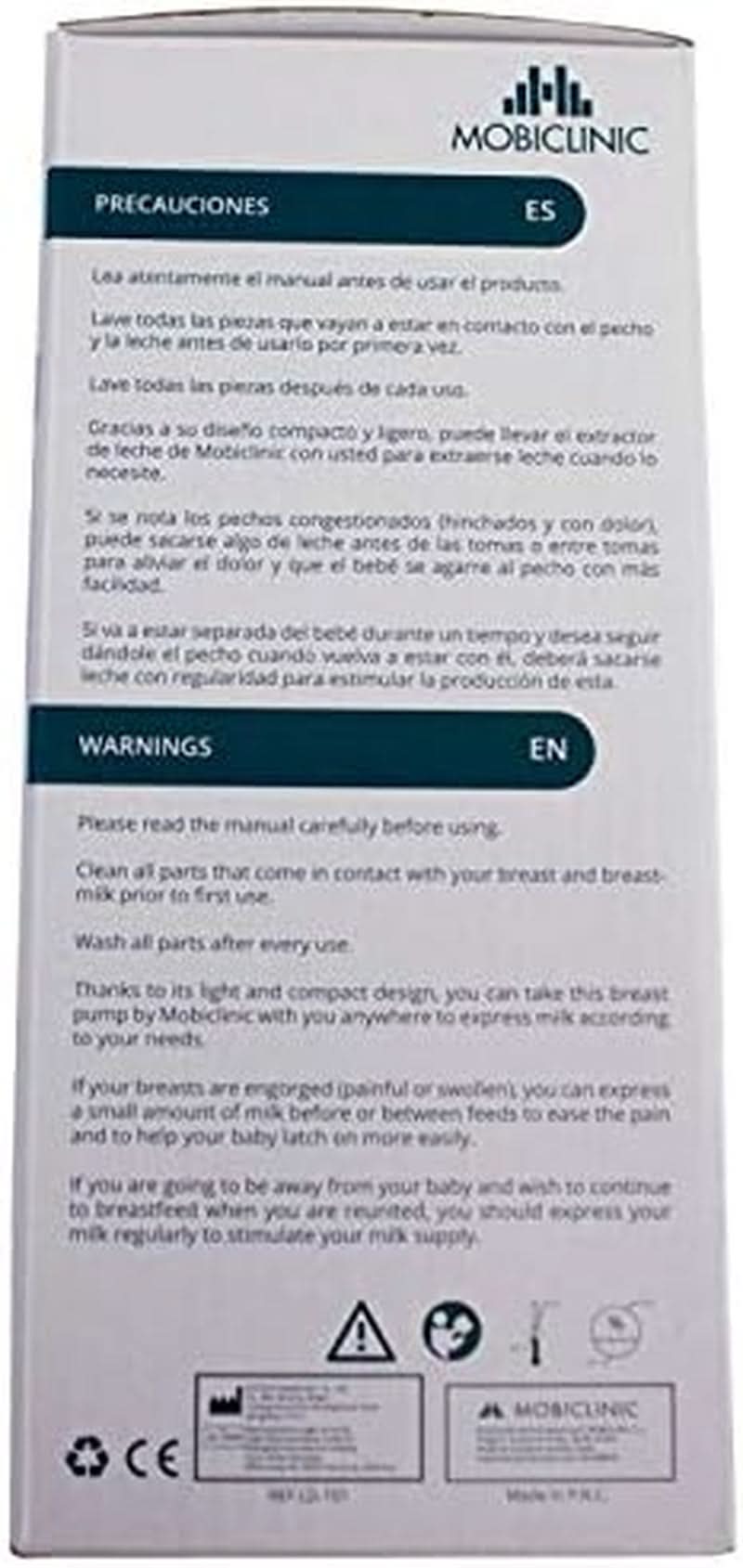 Mobiclinic ®, Manual breast pump, European brand, ergonomic handle Accessories Food and Breastfeeding Bebe Naty Shop