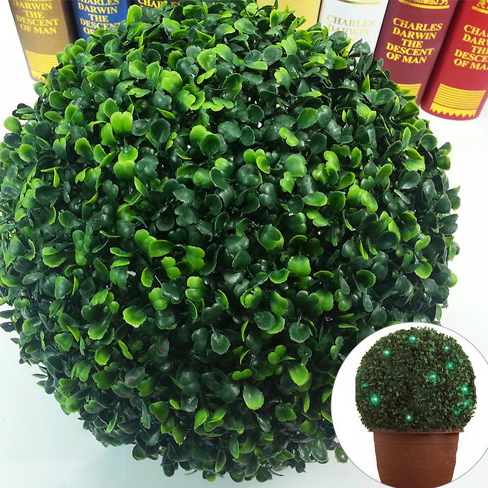 Langlebige Haltbarkeit, Kunstrasenkuppel Kugelpflanzen, Umweltfreundliche, Kunststoff Simulation, Blätter Grasball, Grün 15Cm