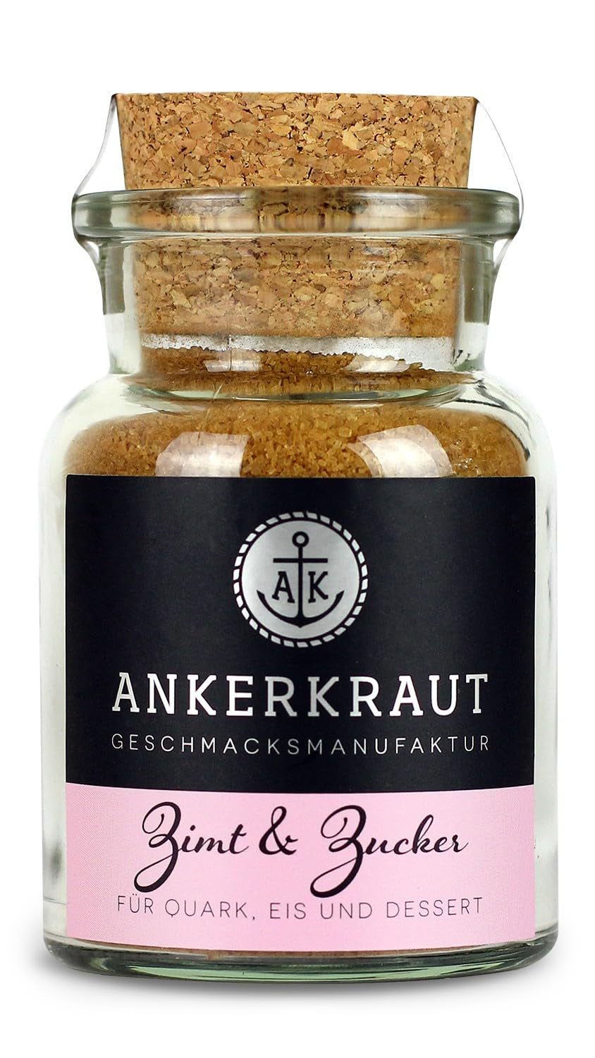 Ankerkraut Zimt & Zucker, 100g in cork glass