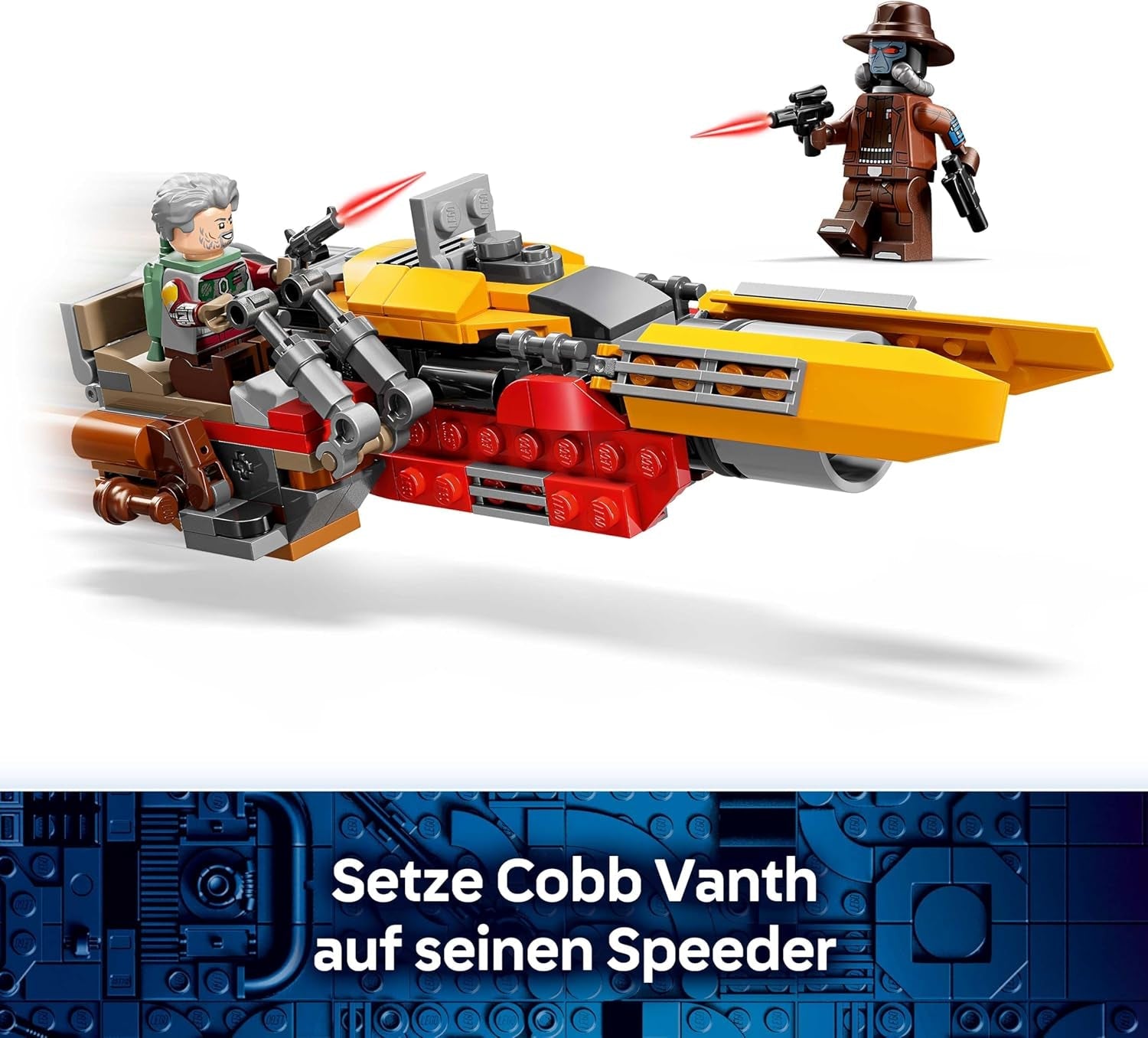 LEGO Star Wars 75437 Cobb Vanths Speeder - inkl. Cobb Vanth & Cad Bane Minifiguren sowie Blaster & Jetpack - Geschenk für Jungen ab 7 Jahren und Fans von The Mandalorian
