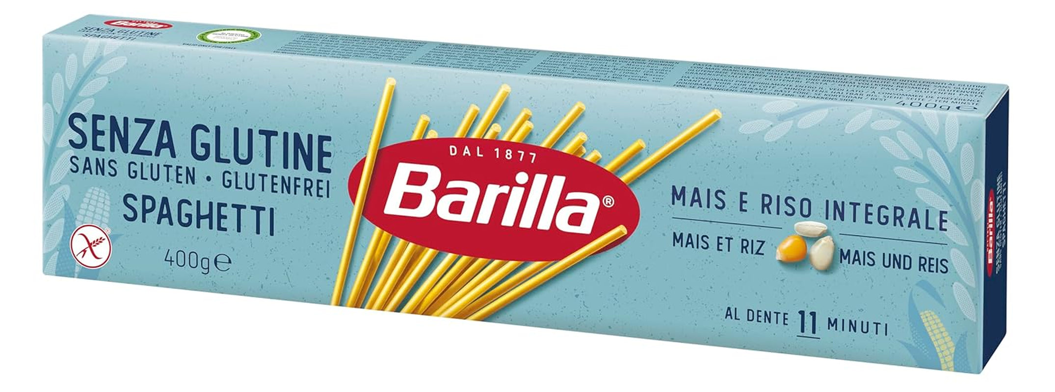 Gluten-free Barilla spaghetti no. 5, delicious corn and rice dishes – perfect for people with celiac disease or gluten intolerance 400g