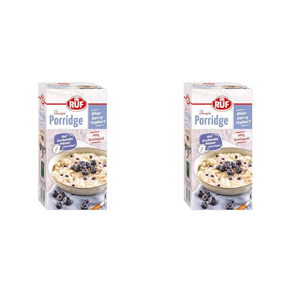 RUF Cinnamon Apple Oatmeal with Whole Oat Flakes, Delicate Cinnamon Flavor and Dried Apple Pieces, Snacks, Bulk Pack, 1 x 400g