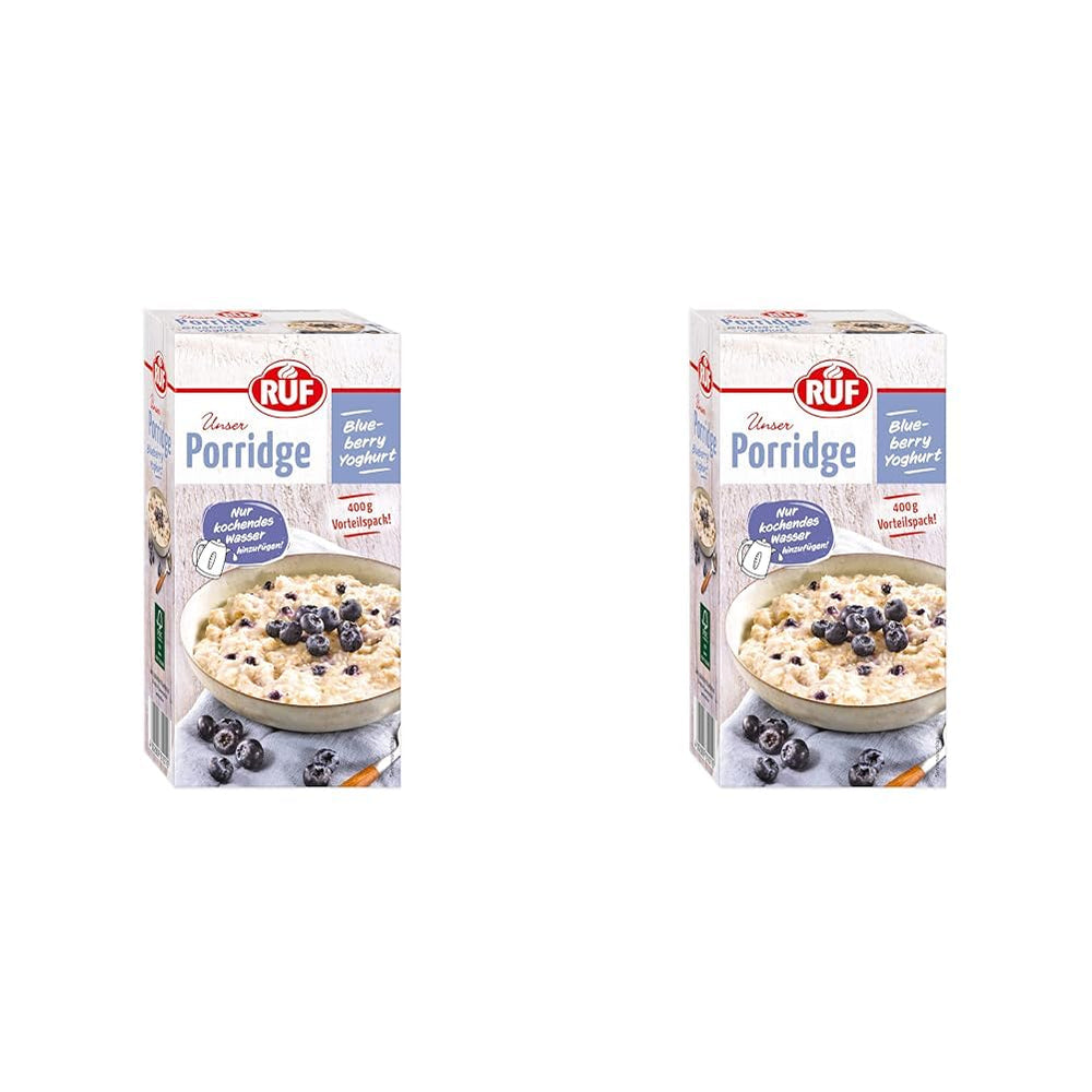 RUF Cinnamon Apple Oatmeal with Whole Oat Flakes, Delicate Cinnamon Flavor and Dried Apple Pieces, Snacks, Bulk Pack, 1 x 400g