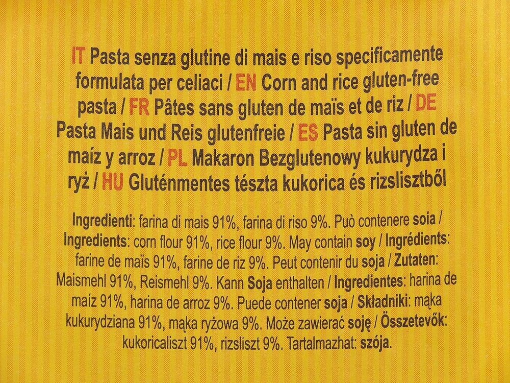 Gluten-free penne pasta with corn and rice, 400g