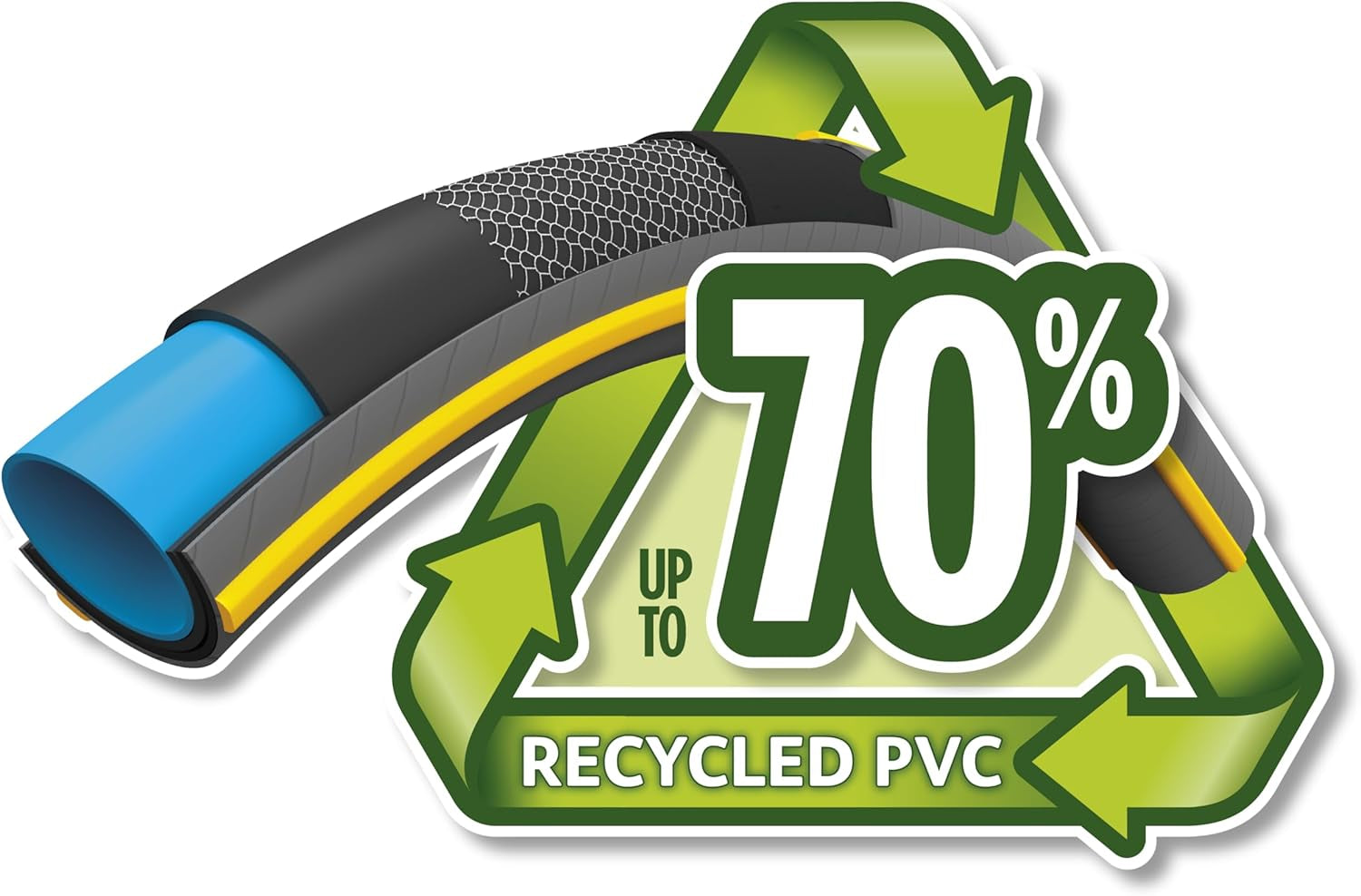 Furtun HOZELOCK - Ultramax 12,5 mm x 30 m, până la 70% PVC reciclat, robust, rezistent la intemperii, anti-răsucire, rezistent la îndoire și strivire, gri