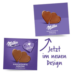 Milka I love Milka Hearts – Alpine milk chocolate that melts in your mouth and fine forest hazelnuts – 10 x 130g
