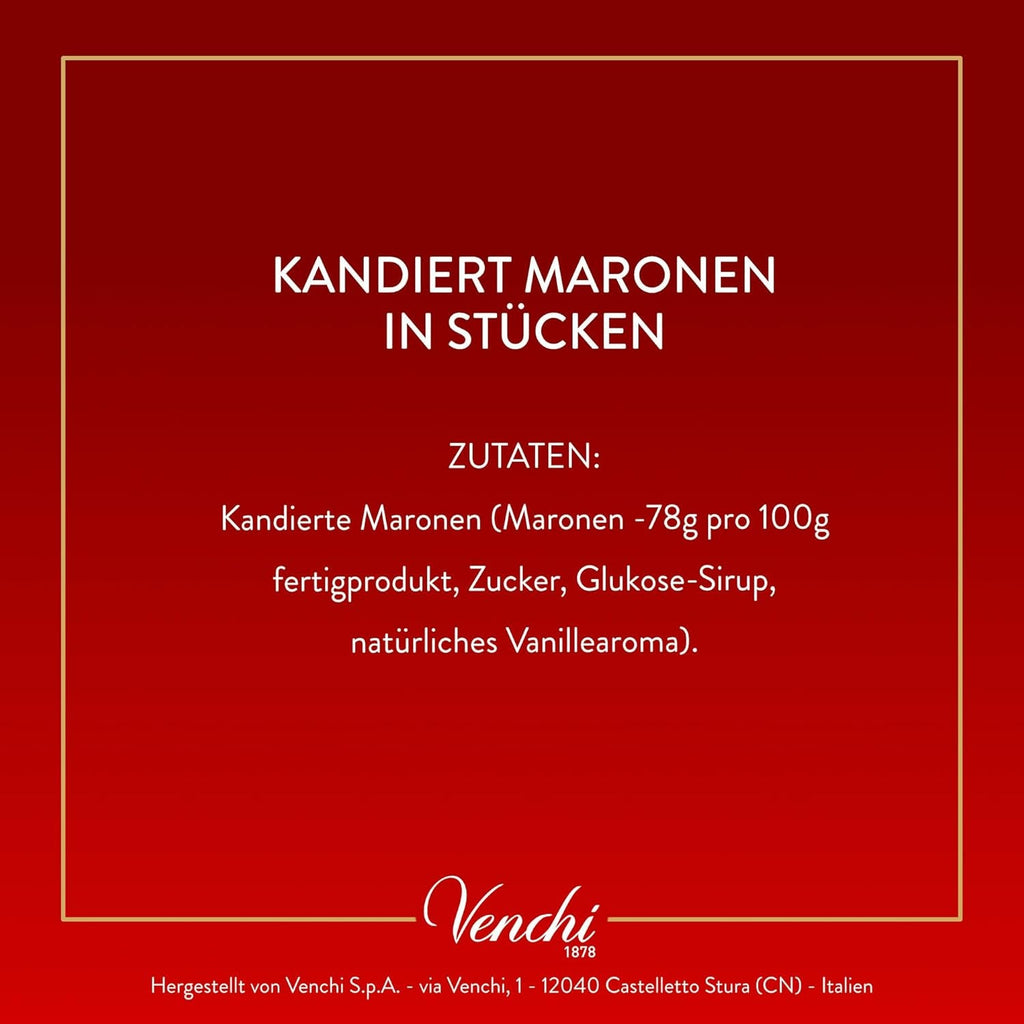 Venchi – cutie cadou cu Marrons Glacès, 250 grame Bomboane de Ciocolata Naty Shop