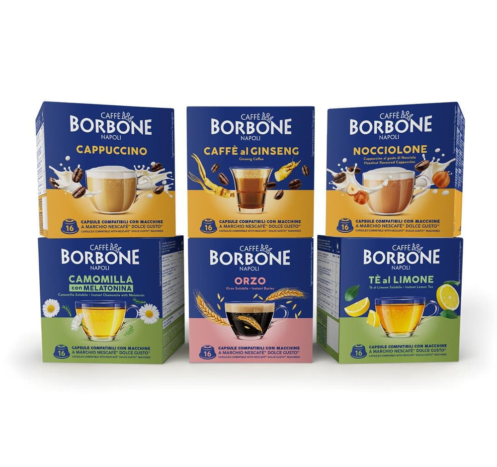 Caffè Borbone Café au Lait - 64 Kapseln - Lösliches Pulvergetränk mit Milchpulver und Instantkaffee - Kompatibel mit Kaffeemaschinen der Marke Nescafè®* Dolce Gusto®*