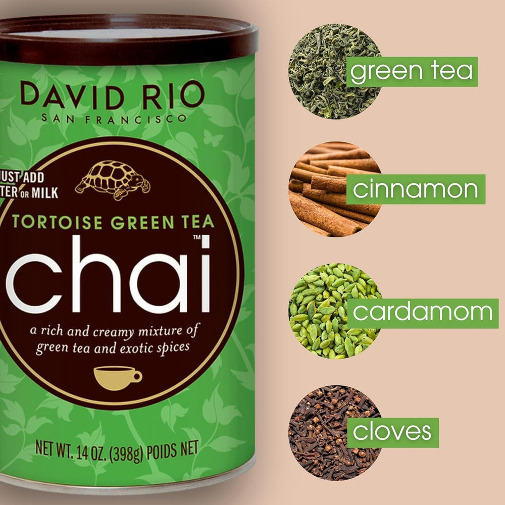 David Rio - Tortoise Green Chai, cutie de carton (1 x 398 g)