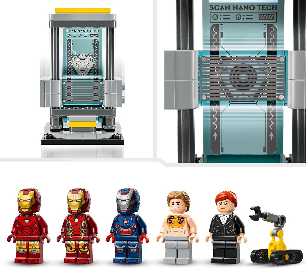 LEGO Marvel Iron Man's Laboratory: Hall of Armor - Superhero Toy with a Mech Figure, 5 Minifigures Including Aldrich Killian - Avengers Gift for Boys and Girls Ages 8+ 76315 Building Sets Beuche den LEGO-Store