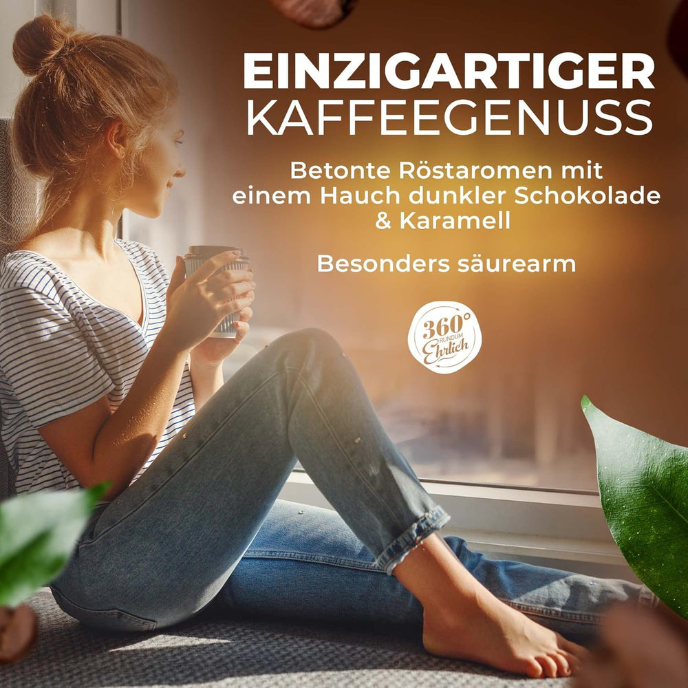 Premium Bio Kaffeebohnen 1000g, 100% Honduras Hochland Arabica Kaffeebohnen Bio - Köstlich, mild, säurearm - Bio Kaffee ganze Bohnen - Ideal als Kaffeebohnen Vollautomat - 360° Rundum Ehrlich