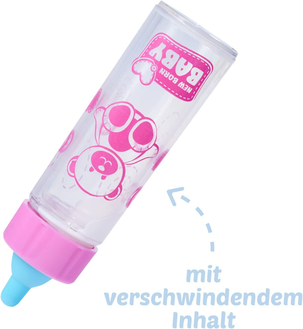 Simba 105562487 - Set de alăptare pentru nou-născuți, suzetă, scutec și biberon cu conținut care dispare, pentru păpuși de 38-43 cm