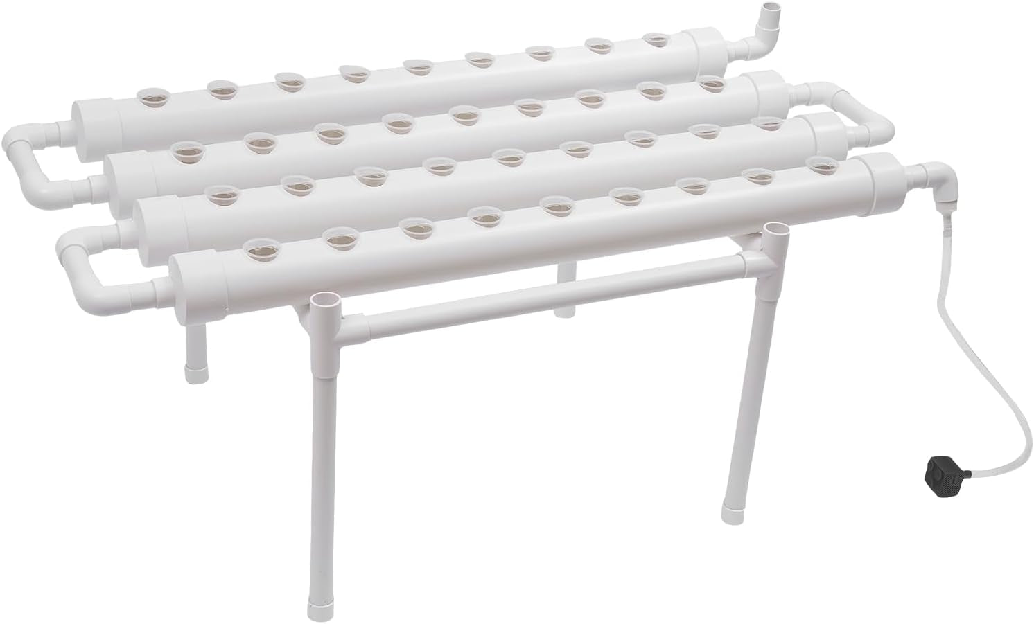 3-Layer Hydroponic Grow Kit 108 Planting Spaces Hydroponic Soilless Plant Grow Systems Hydroponic Plant Grow System in Tubes for Vegetables (Single Layer with 36 Holes)