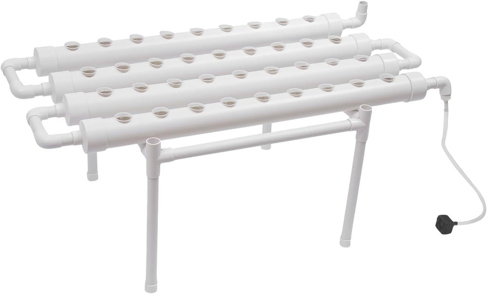 3-Layer Hydroponic Grow Kit 108 Planting Spaces Hydroponic Soilless Plant Grow Systems Hydroponic Plant Grow System in Tubes for Vegetables (Single Layer with 36 Holes)