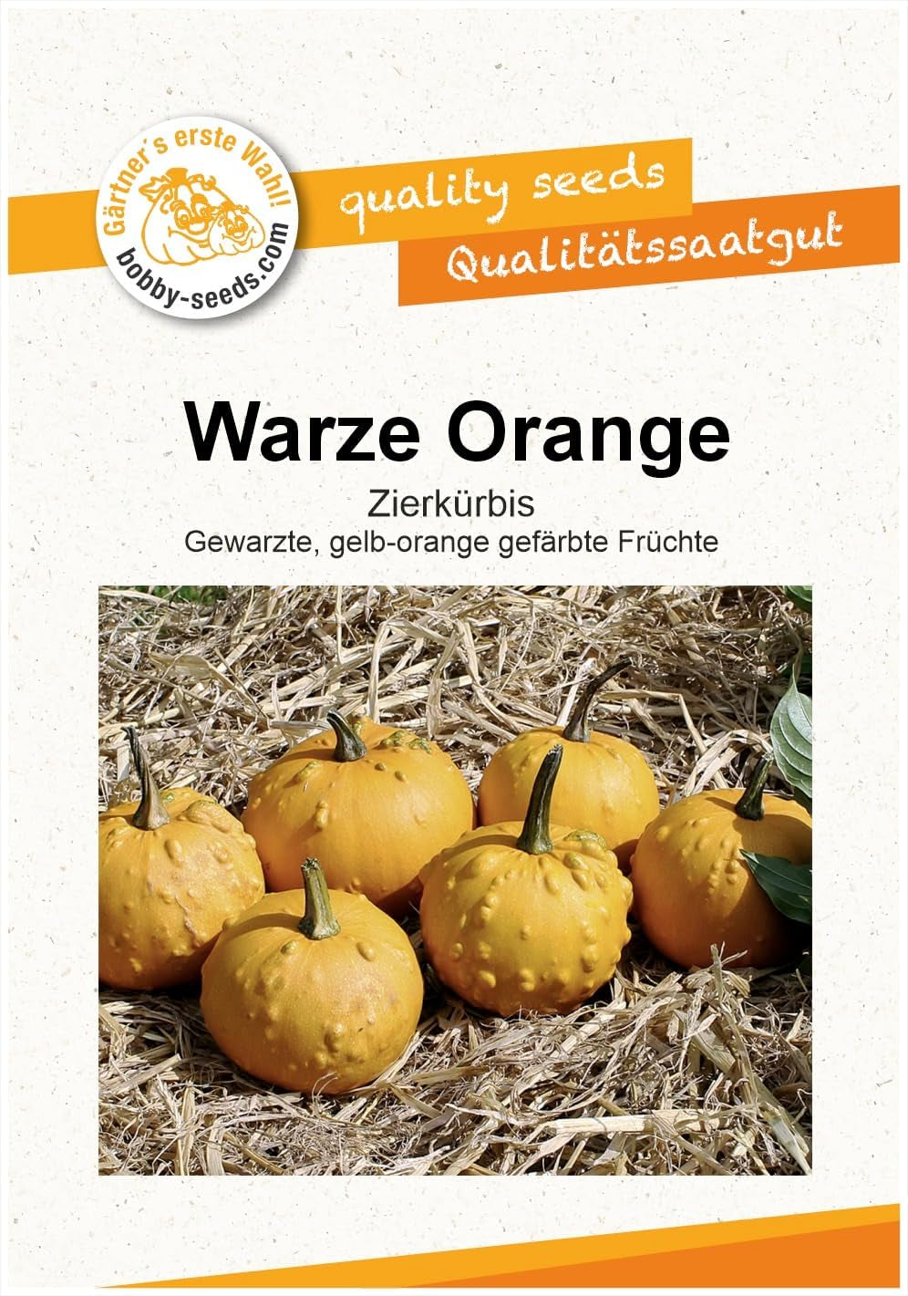 Warze Orange Zierkürbis Von Bobby-Seeds, Portion