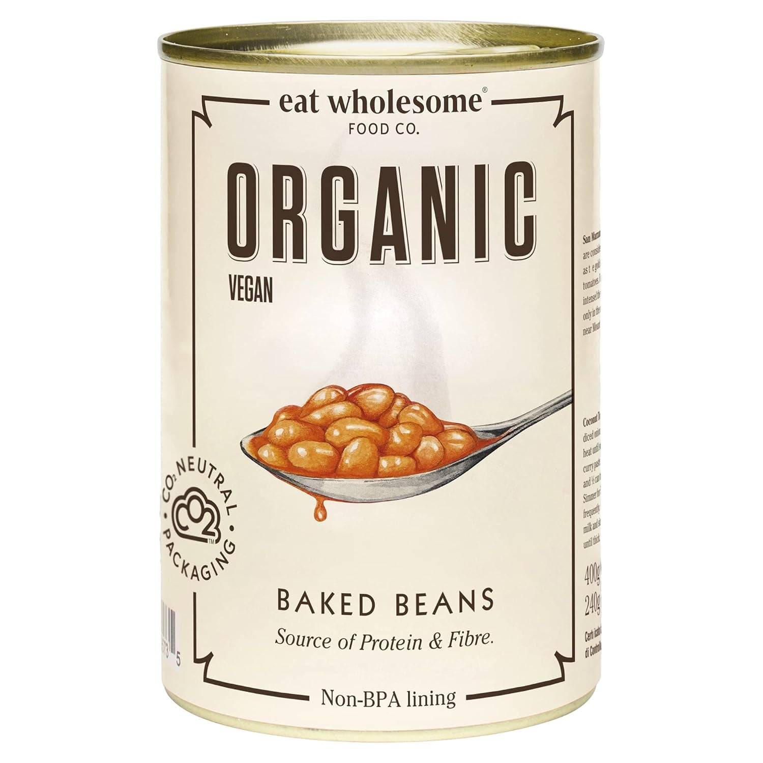 Eat Wholesome Organic Chickpeas, 400g (Pack of 12) - Cooked in Water, No Salt Added, 100% Natural, Protein Source, Vegan, BPA Free Lining and CO2 Neutral Packaging