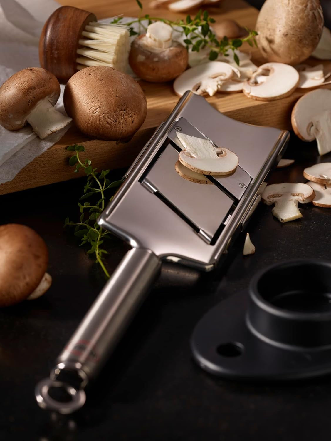 RÖSLE gourmet slicer High-quality slicer for truffles, fine mushrooms, parmesan, radishes, thin slices, stainless steel 18/10 Peeler RÖSLE