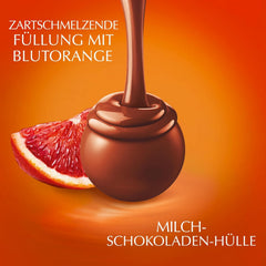 Lindt LINDOR Red Orange Chocolate Balls | 1 kg resealable bag | approx. 80 chocolate candies with melt-in-your-mouth filling | Bulk package, chocolate gift