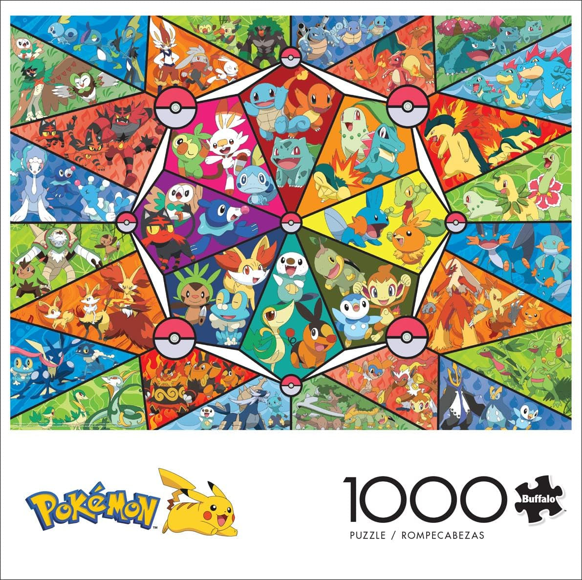Buffalo Games - Pokemon - Stained glass starter - jigsaw puzzle 1000 pieces Puzzle Naty Shop