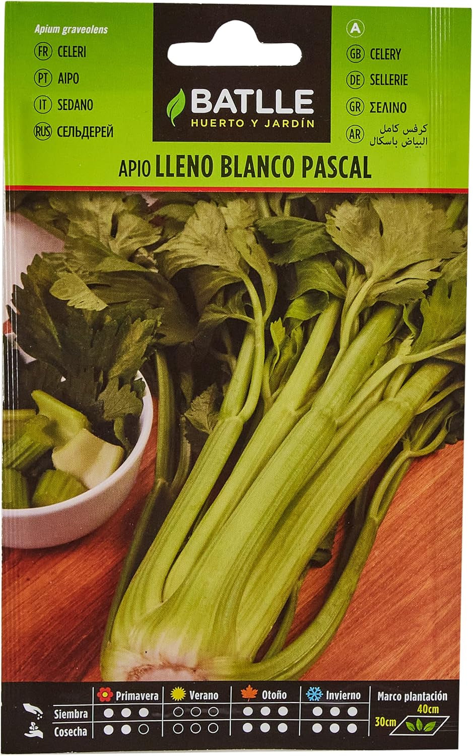 Batlle Gemüsesamen - Stangensellerie Weiss Pascal (60-90 Samen)
