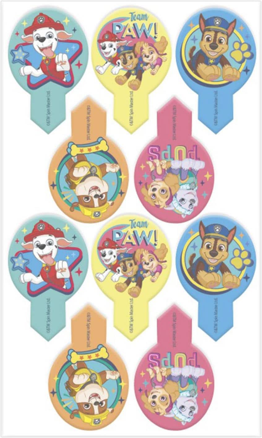 Dekora, Dekorapin Paw Patrol Edible Cake Decorations, 20 Edible Paper Wafers - 6.5 X 4 Cm Naty Shop