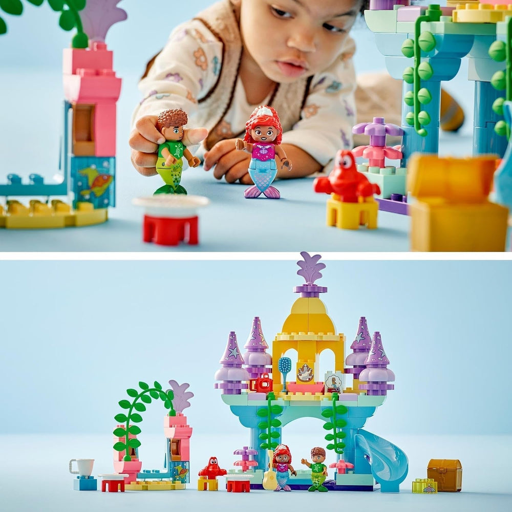 LEGO DUPLO | Disney Ariel's Magical Underwater Palace, educational toy for Ariel the mermaid, underwater castle for children over 2 years old 10435 Building sets Besuche den LEGO-Store
