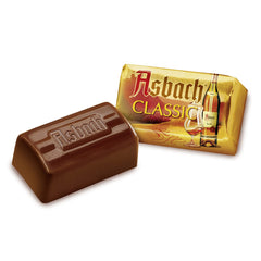 RCP Asbach delicate pralines in crusted bottles - 1 x 310 g - Dark chocolate with Asbach filling
