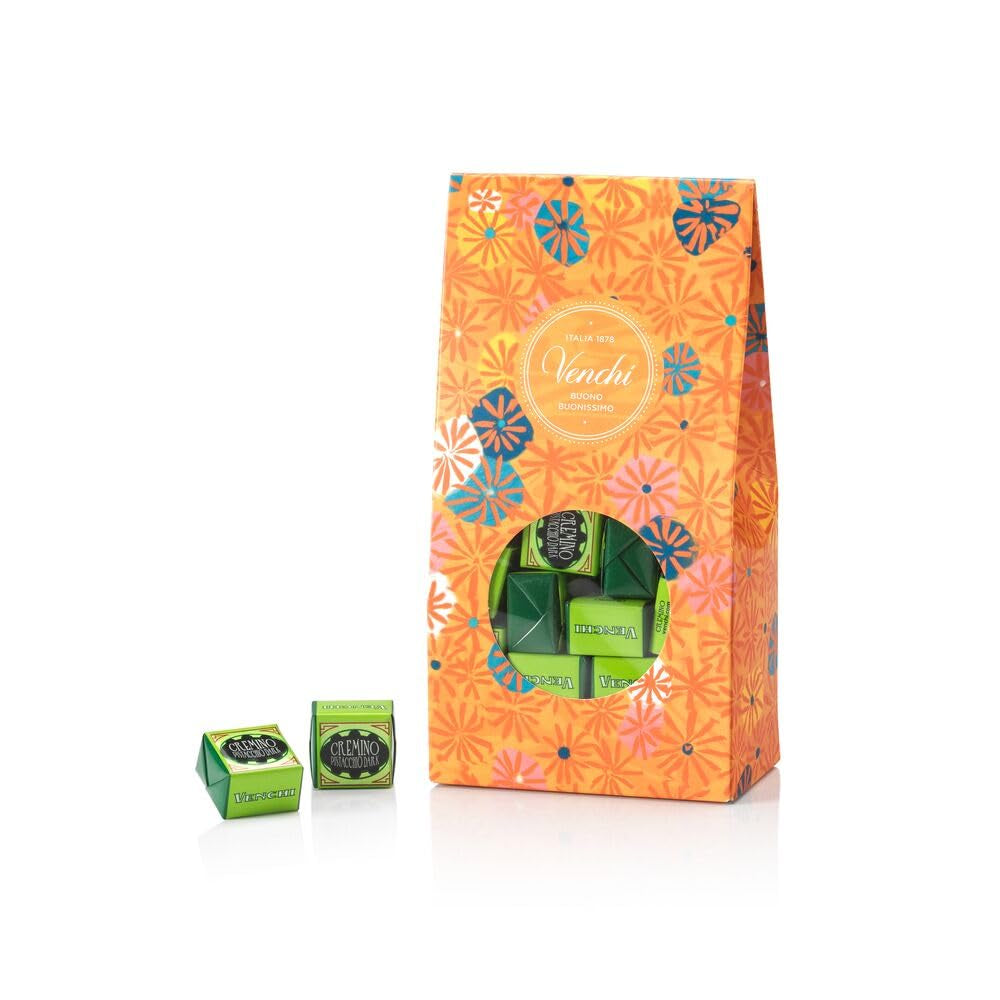 Venchi - Murrine with Pistachio Cremino Pralines Gift Box, White Chocolate, 305g, Gluten Free, No Artificial Colors, No Preservatives - Perfect Gift Idea